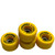 LC BOARDS URETHANE SWIRL BOWL WHEELS 2.0 YELLOW LETTERED