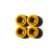 LC BOARDS URETHANE SWIRL BOWL WHEELS 2.0 YELLOW LETTERED