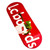 LC BOARDS FINGERBOARD 98X34 COMPLETE KERMIT RED WITH FOAM GRIP TAPE