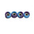 LC BOARDS URETHANE MINI WHEELS PURPLE/BLUE SWIRL