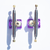 LC BOARDS FINGERBOARDS PRO V4 TRUCKS 34MM PURPLE