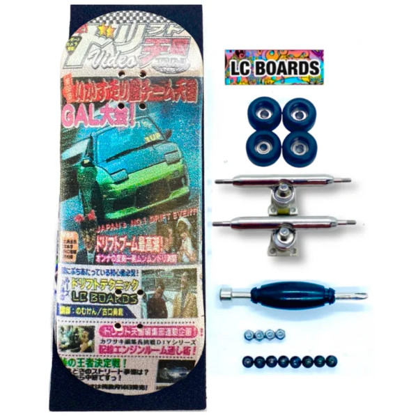LC BOARDS FINGERBOARD 98X34 COMPLETE TENGOKU GRAPHIC WITH FOAM GRIP TAPE