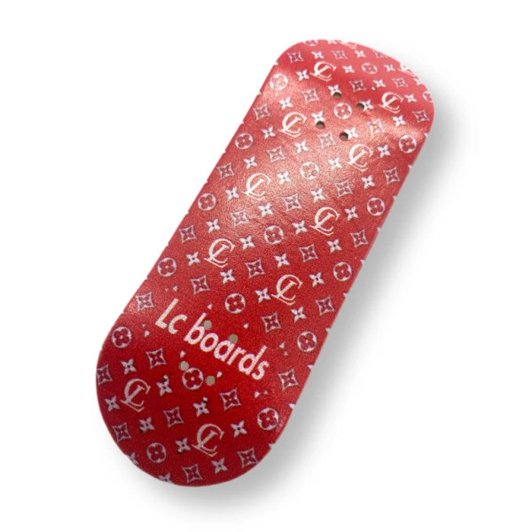 LC BOARDS FINGERBOARD 98X34 RED LC GRAPHIC WITH FOAM GRIP TAPE