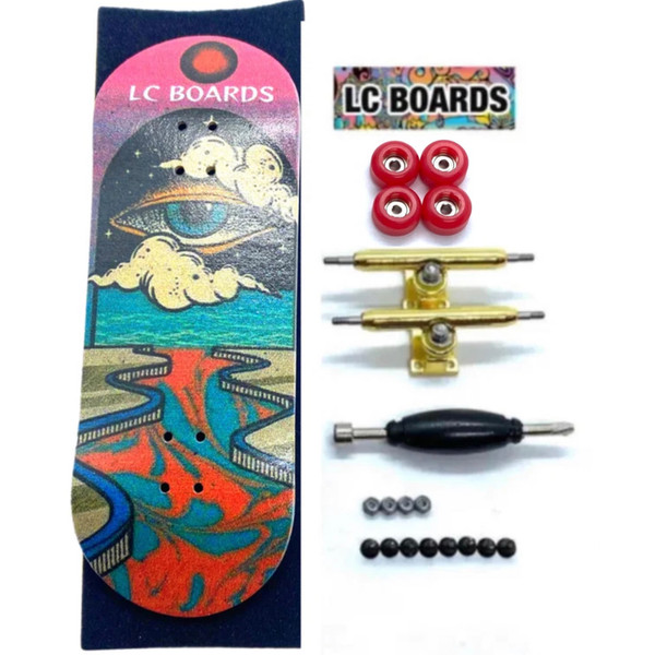 LC BOARDS 98X34 COMPLETE EYE GRAPHIC FOAM GRIP TAPE NEW