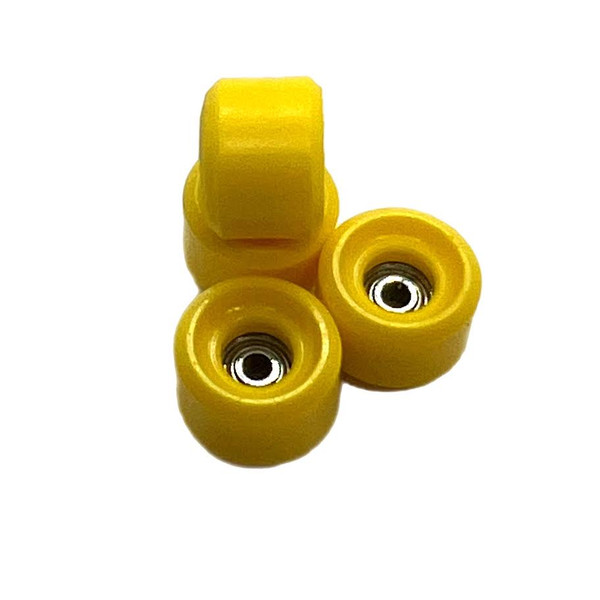 LC BOARDS FINGERBOARD 65D URETHANE BOWL SHAPED WHEELS YELLOW