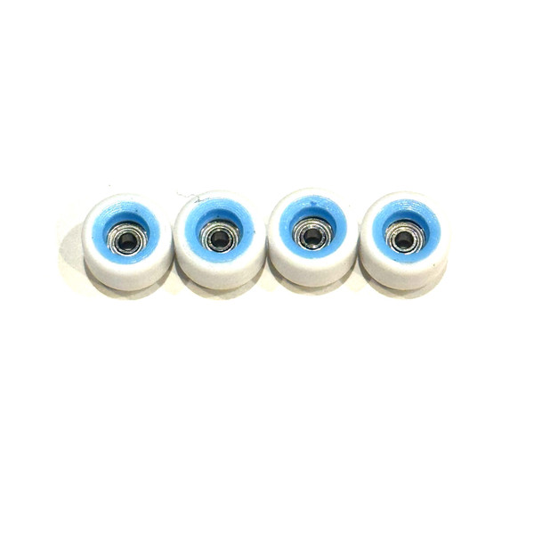 LC BOARDS URETHANE DUAL CORE WHEELS WHITE/BLUE