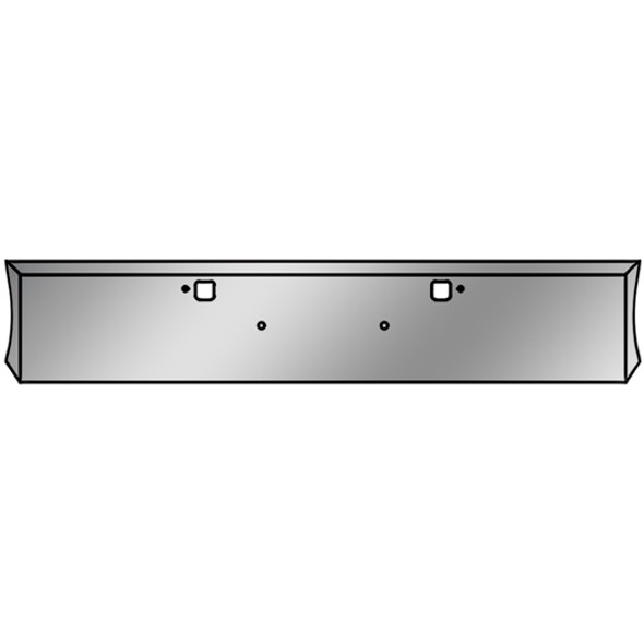 BESTfit Chrome 18 Inch Raptor X8 Bumper, 10 Gauge W/ Squared Ends & Tow Holes For Peterbilt SFA 365, 367, 388, 389, 567