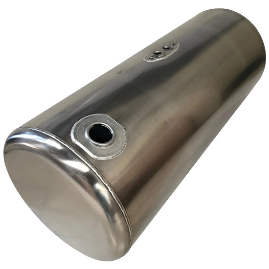 BESTfit Aluminum Split Tank 83 Gallon Fuel- Rear Fill/ 52 Gallon Hydraulic- Front Fill- 26 X 66 Inch W/ Early Style Manifold- Passenger Side For Peterbilt