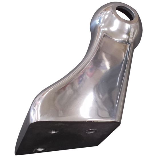Polished Dual Round Headlamp Mounting Bracket - Passenger Side By BESTfit For Peterbilt 359 1967 - 1986