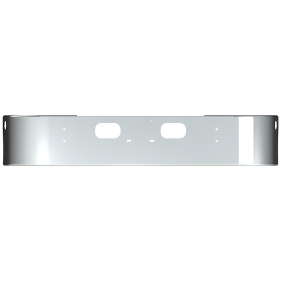 13 Inch Chrome Set Back Axle Bumper With Tow Holes For Kenworth T300 1997-2008