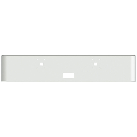 18 Inch Chrome Texas Rolled End Bumper With Step And Tow Holes For International 9900 IX