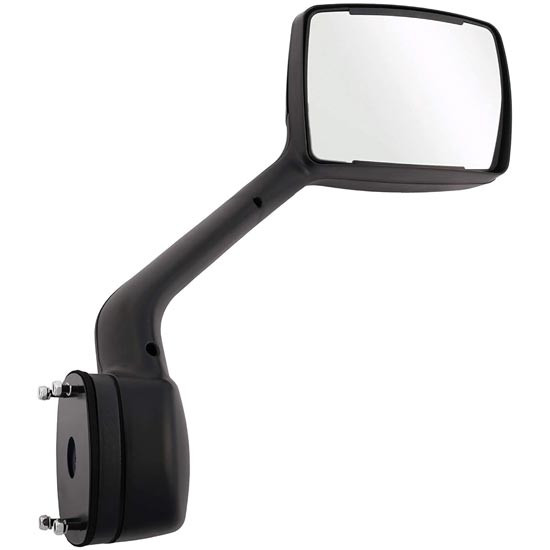 BESTfit Black Hood Mirror W/ Chrome Cover, Passenger Side For Kenworth T680, Peterbilt 579, 587