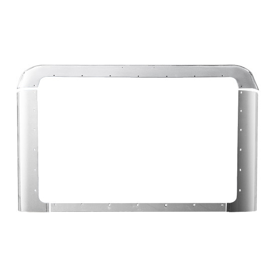 Peterbilt 385 SBA Stainless Steel 4 Piece Grille Surround Set By BESTfit Replaces 13-04537P, 13-04538L-P, 13-04538R-P, 13-04539P