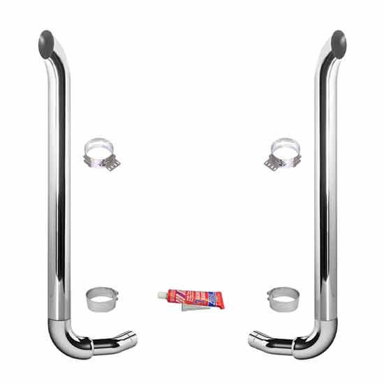 BESTfit 8 X 108 Inch West Coast Turn Exhaust Kit W/ K180-14764 Elbow For Kenworth T600, T800, W900B/L