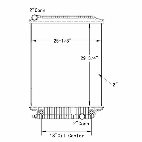BESTfit Plastic Tank Radiator Replaces 042811, 1102430, VAB1003670 For Freightliner