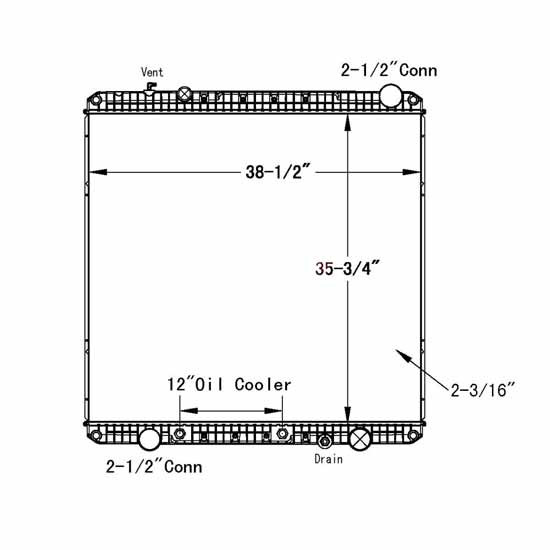 BESTfit Plastic Tank Radiator Replaces 3S0580800003, 37145000, L0437425P For Freightliner