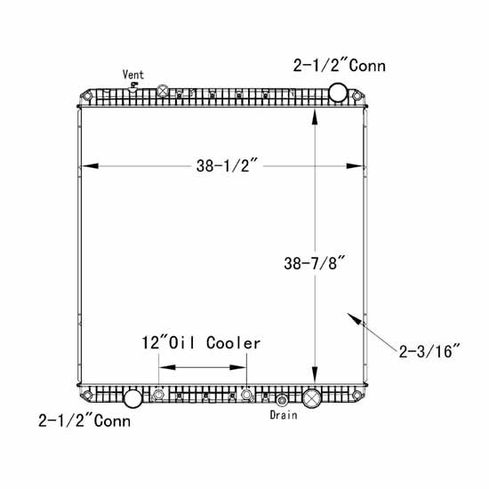 BESTfit Plastic Tank Radiator Replaces 527751007, 529619007, A0527745037 For Freightliner