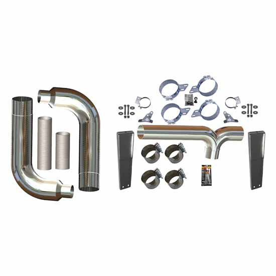 BESTfit Exhaust Kit W/ 6-5 LD Elbows & No Top Stack/Spool For Peterbilt 378, 379 & 389 Glider