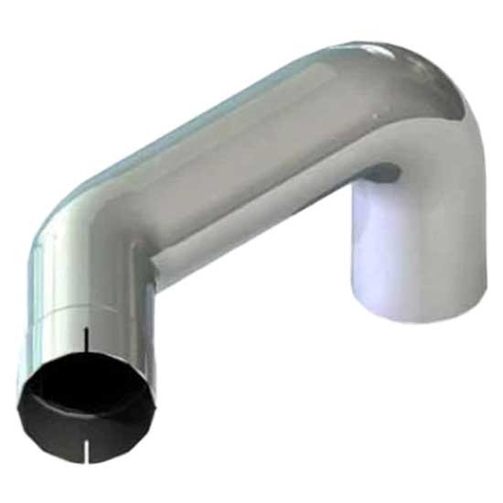 BESTfit Chrome Tapered Top Exhaust Elbow Passenger Side W/ 2-Bend Design & 6 OD Top - 5 OD Bottom For Kenworth T600, T800 & W900L/B Non-AeroCab