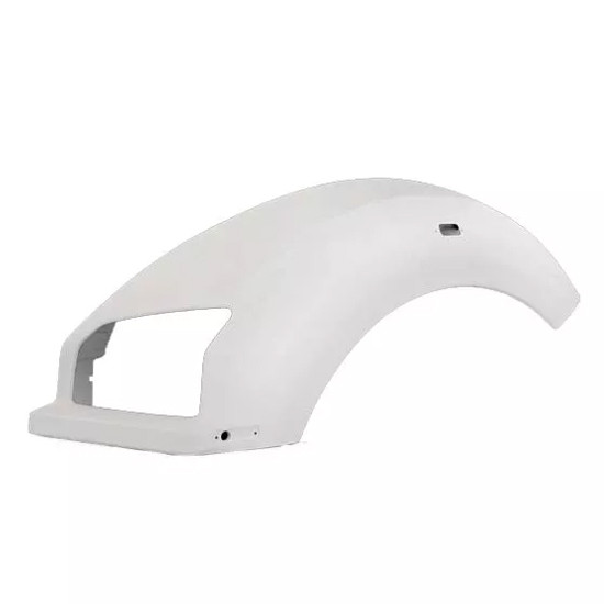 White Driver Side Fiberglass Hood Fender Assembly 75 Inch Length X 21 1/2 Inch Width X 25 1/2 Inch Height For Kenworth T880