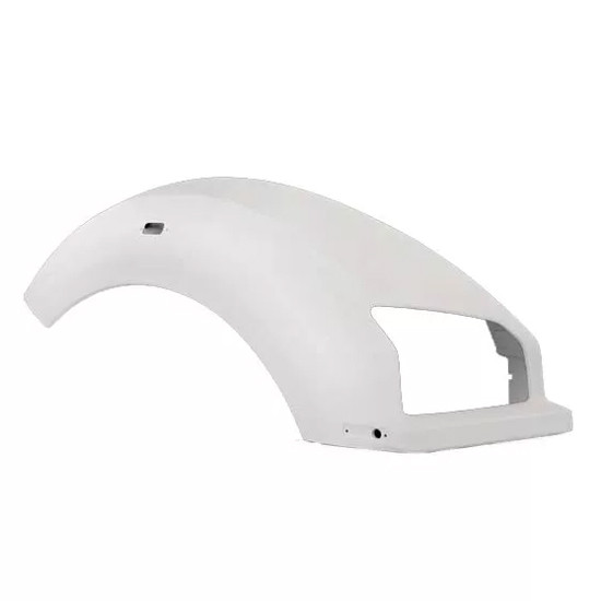 White Passenger Side Fiberglass Hood Fender Assembly 75 Inch Length X 21 1/2 Inch Width X 25 1/2 Inch Height For Kenworth T880