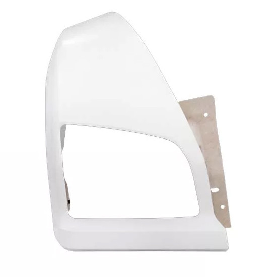 White Passenger Side Fiberglass Hood Fender Assembly 75 Inch Length X 21 1/2 Inch Width X 25 1/2 Inch Height For Kenworth T880