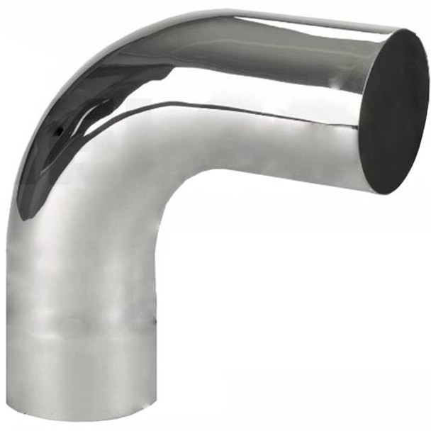 BESTfit 5 OD X 18 Inch Chrome Exhaust Elbow - 90 Degree With 6 Inch Centerline Tangent Cut