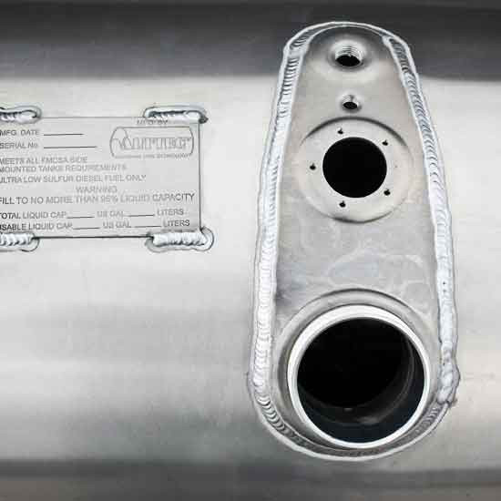 BESTfit Aluminum Fuel Tank 80 Gallon- 22 X 50 Inch-  Rear Fill- Driver Side For Mack