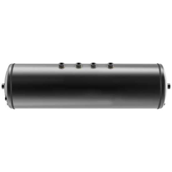 BESTfit Black Steel Single Chamber Air Tank- 9.5 OD X 34 Inch- 9 Ports For Kenworth