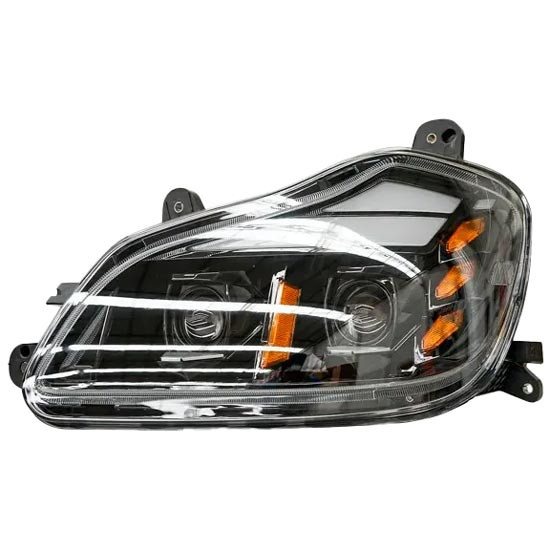 BESTfit Projector Headlight Assembly W/ LEDs & Black Housing- Driver Side For Kenworth T680 Gen I
