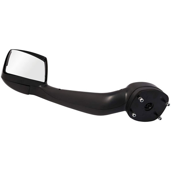 BESTfit Black Hood Mirror W/ Chrome Cover, Passenger Side For Kenworth T680, Peterbilt 579, 587