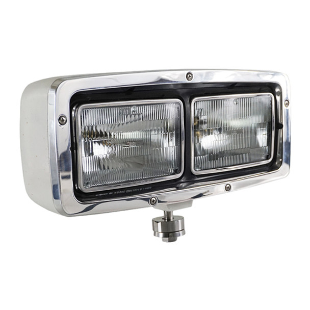Dual Square Headlamp Assembly, Driver Side For Peterbilt 359 1967-1987