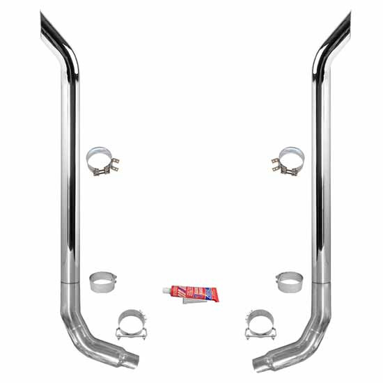 BESTfit 8 X 102 Inch Bull Hauler Exhaust Kit W/ K180-18616 Elbow For Kenworth W900B/W900L Aerocab With 45 Inch Step