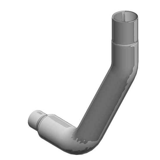 BESTfit 6-5 Inch Chrome Exhaust Elbow Replaces K180-18616RCP For Kenworth AeroCab Passenger Side W/45 Inch Step