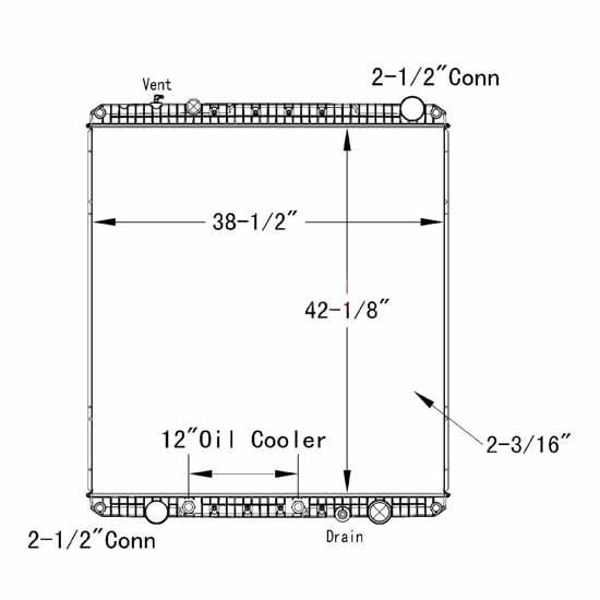 BESTfit Plastic Tank Radiator Replaces 527749003, A0529627019, TR7249P For Freightliner