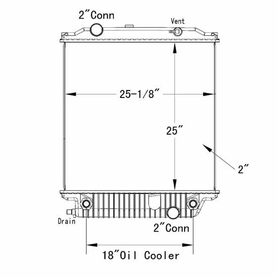 BESTfit TSM Plastic Tank Radiator For Blue Bird Vision & All American Bus Replaces 1003754, 559283A, 60348