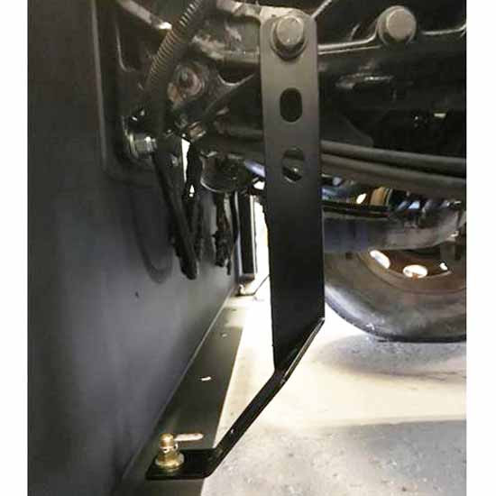 Peterbilt 379 & 378 Black Powder-Coated Bumper Support Brackets For 20 & 22 Inch Bumpers