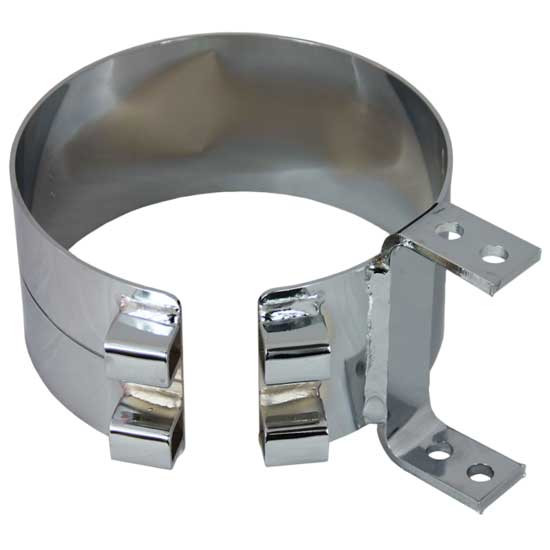 BESTfit 7 Inch Chrome Plated Steel Exhaust Clamp W/ Slider Bracket For Kenworth