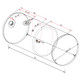 BESTfit Aluminum Fuel Tank 150 Gallon- 24.5 X 74 Inch- Rear Fill W/ Rear Manifold- Passenger Side  For Kenworth
