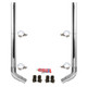 BESTfit 7-5 X 114 Inch Chrome Exhaust Kit W/  Flat Top Top Stack  OE Style Elbows  Peterbilt 378, 379 (1987-2003) 52 Inch Standard Spool Non-Unibilt