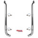 BESTfit 7-5 X 114 Inch Chrome Exhaust Kit W/ West Coast Turnout Stacks & OE Style Elbows For Peterbilt 359 ,1967 - 1987