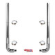 Freightliner Classic & FLD 6-5 X 114 Inch Chrome Flat Top Stack Exhaust Kit By BESTfit