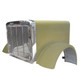 BESTfit Aluminum Hood Shell W/ Fiberglass Fenders And Stainless Steel Grille  For Peterbilt 379 127 BBC