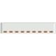 BESTfit 18 Inch Chrome Texas Rolled End Bumper W/ 9 Oval Amber/Clear LED Lights, Chrome Bezels
