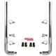 7-5 X 102 Inch Chrome Flat Top Stack Exhaust Kit W/ Long Drop Elbows by BESTfit  For Peterbilt 357, 378, 359, 379, 389, 589