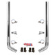 BESTfit 7-5 X 108 Inch Chrome Exhaust Kit W/  Flat Top Top Stack  OE Style Elbows  Peterbilt 378, 379 (1987-2003) 52 Inch Standard Spool Unibilt