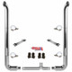 BESTfit 7 X 108 Inch Chrome Exhaust Kit W/  West Coast Turn Top Stack W/ 7 Inch Taper Lock Chrome Tee  Long 90S & 7 Inch Y-Pipe 7 Inch Taper Lock Chrome Tee For Peterbilt 357, 378, 379, 389 Glider