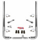 BESTfit 8-5 X 120 Inch Chrome Exhaust Kit W/  Flat Top Top Stack  Long 90S & Chrome Tapered Y-Pipe 8 Inch Taper Lock Chrome Tee Peterbilt (1987-2003) 52 Inch Standard Spool Unibilt