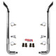 BESTfit 8-5 X 96 Inch Chrome Exhaust Kit W/  Bull Hauler Turn Top Stack  Long Drop Elbows No Tee Peterbilt (1987-2003) 52 Inch Standard Spool Unibilt