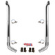 BESTfit 7-5 X 108 Inch Chrome Exhaust Kit W/  West Coast Turn Top Stack  OE Style Elbows  Peterbilt 378, 379 (1987-2003) 52 Inch Quiet Spools Non-Unibilt